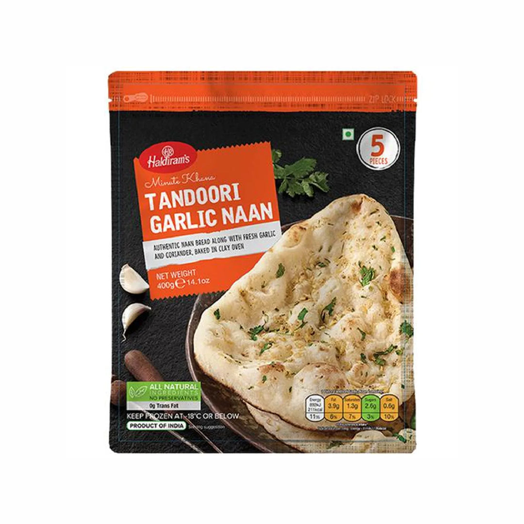 Haldiram Tandoori Garlic Naan | Frozen (Only delivered in Netherlands)