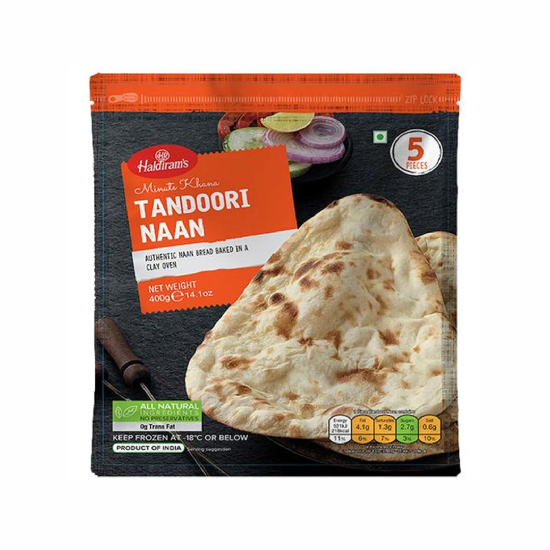 Haldiram Tandoori Plain Naan | Frozen(Only delivered in Netherlands)