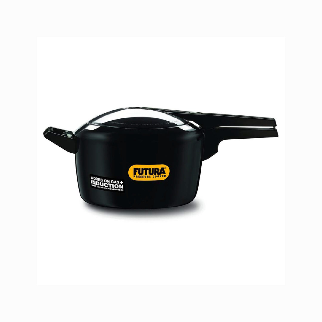 Hawkins Futura Black Pressure Cooker-induction - 3 Ltr | 5 Ltr (Gas and Induction friendly)