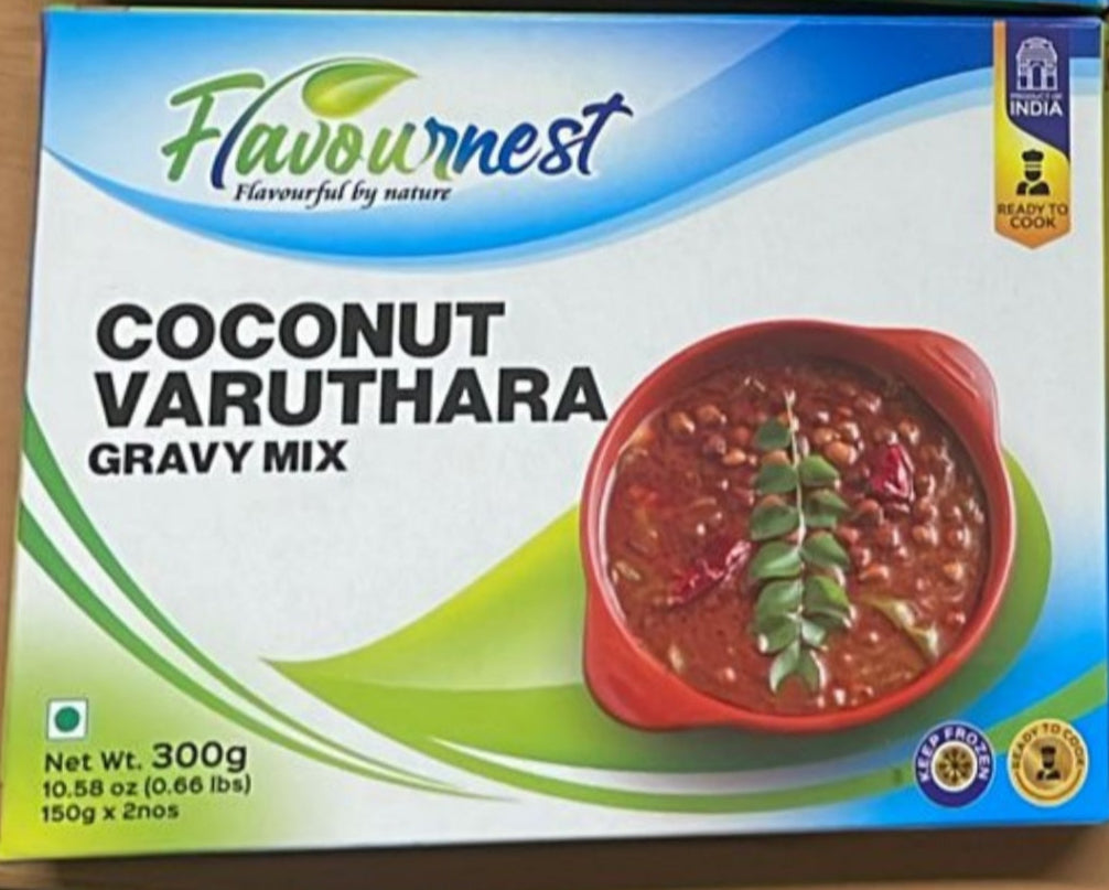 Flavournest Frozen Coconut Varuthura Gravy mix( Delivered in Netherlands only)